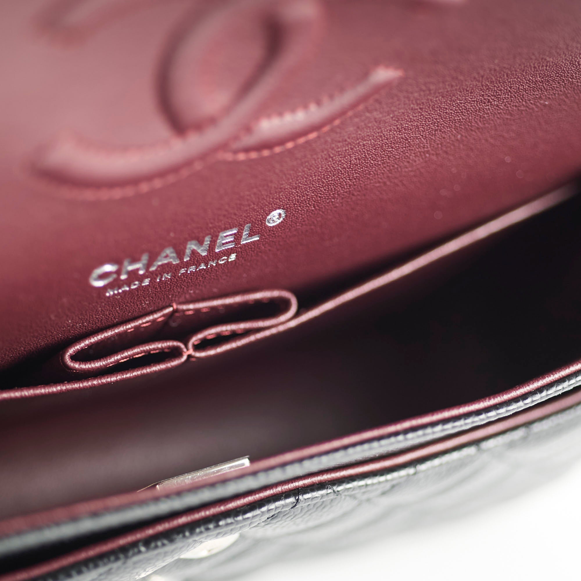 Chanel Caviar Medium Classic Flap Black Microchip
