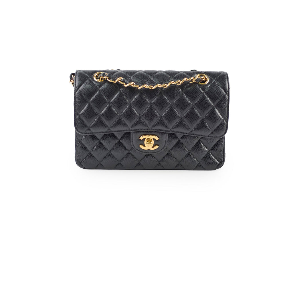 Chanel Small Classic Flap Caviar Black (Microchipped)