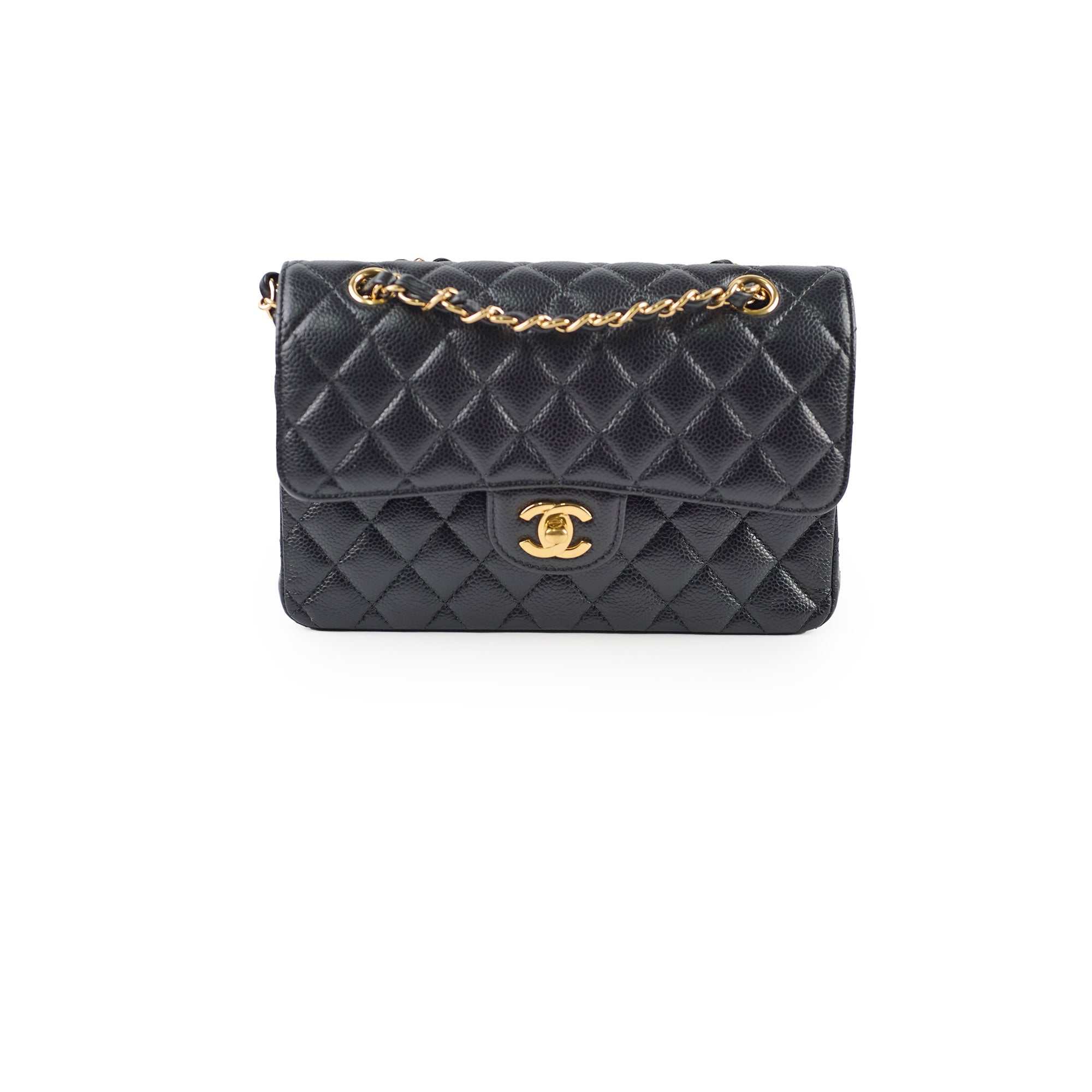 Chanel Small Classic Flap Caviar Black (Microchipped)