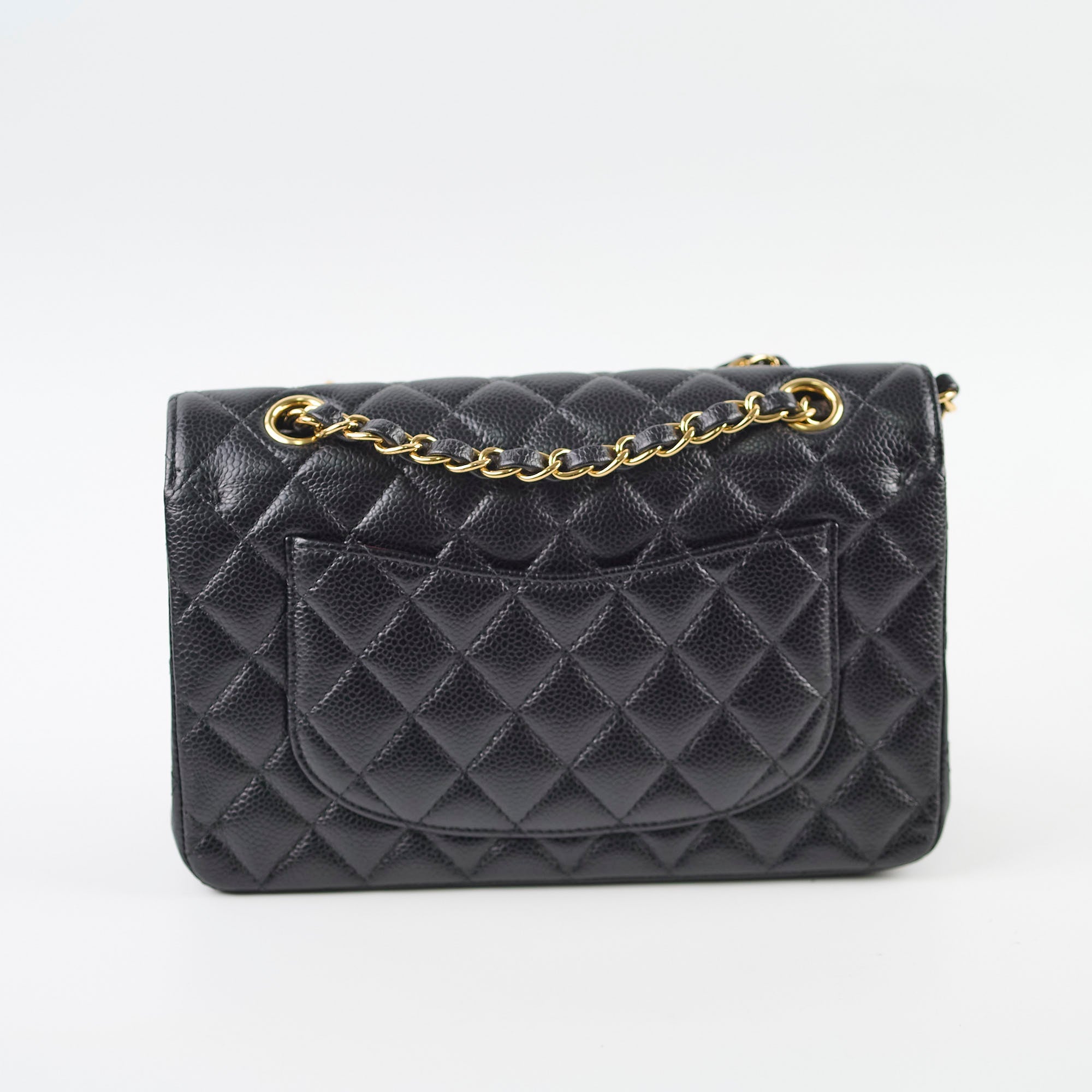 Chanel Small Classic Flap Caviar Black (Microchipped)