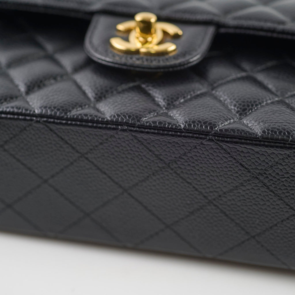 Chanel Small Classic Flap Caviar Black (Microchipped)