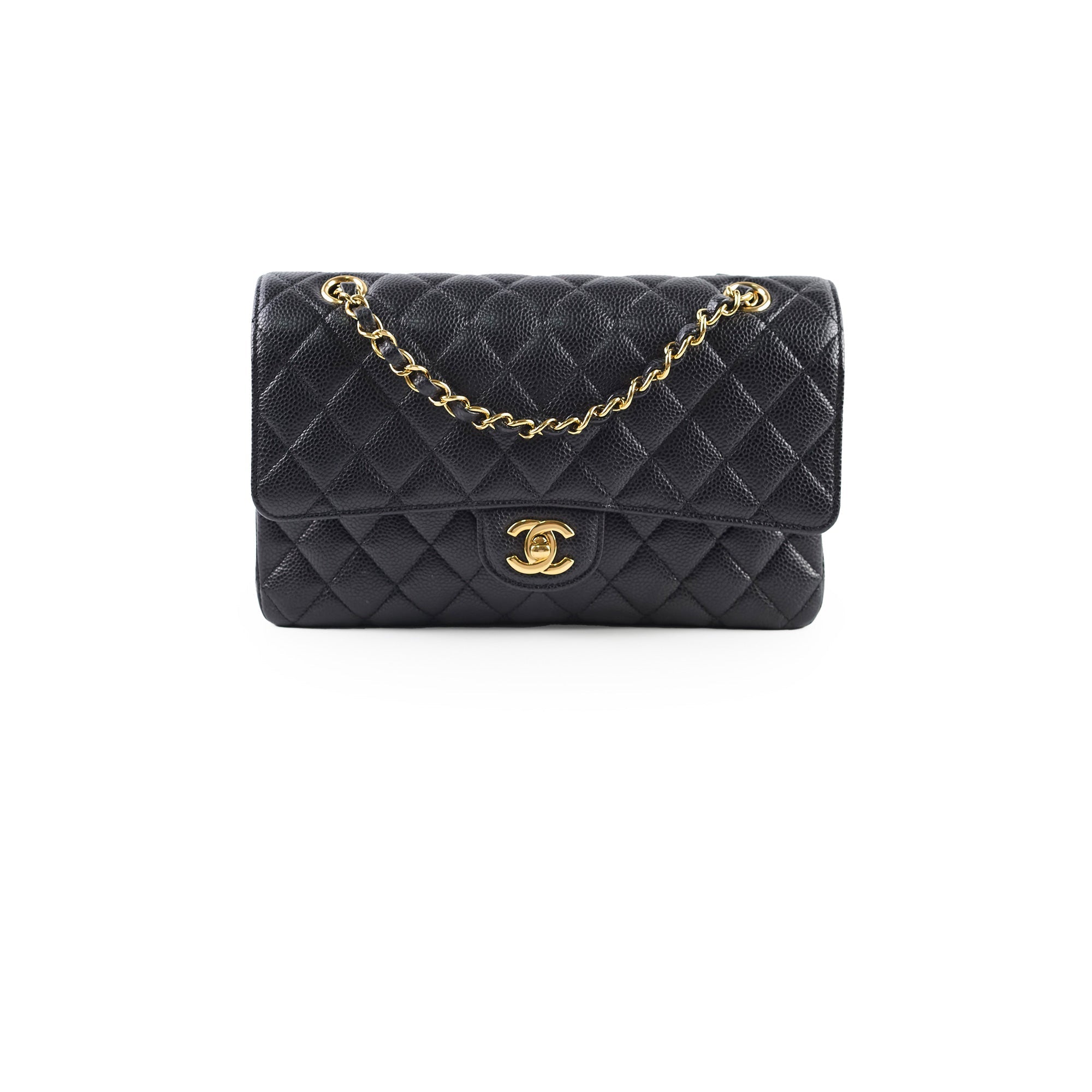 Chanel Caviar Medium/Large Double Classic Flap Black