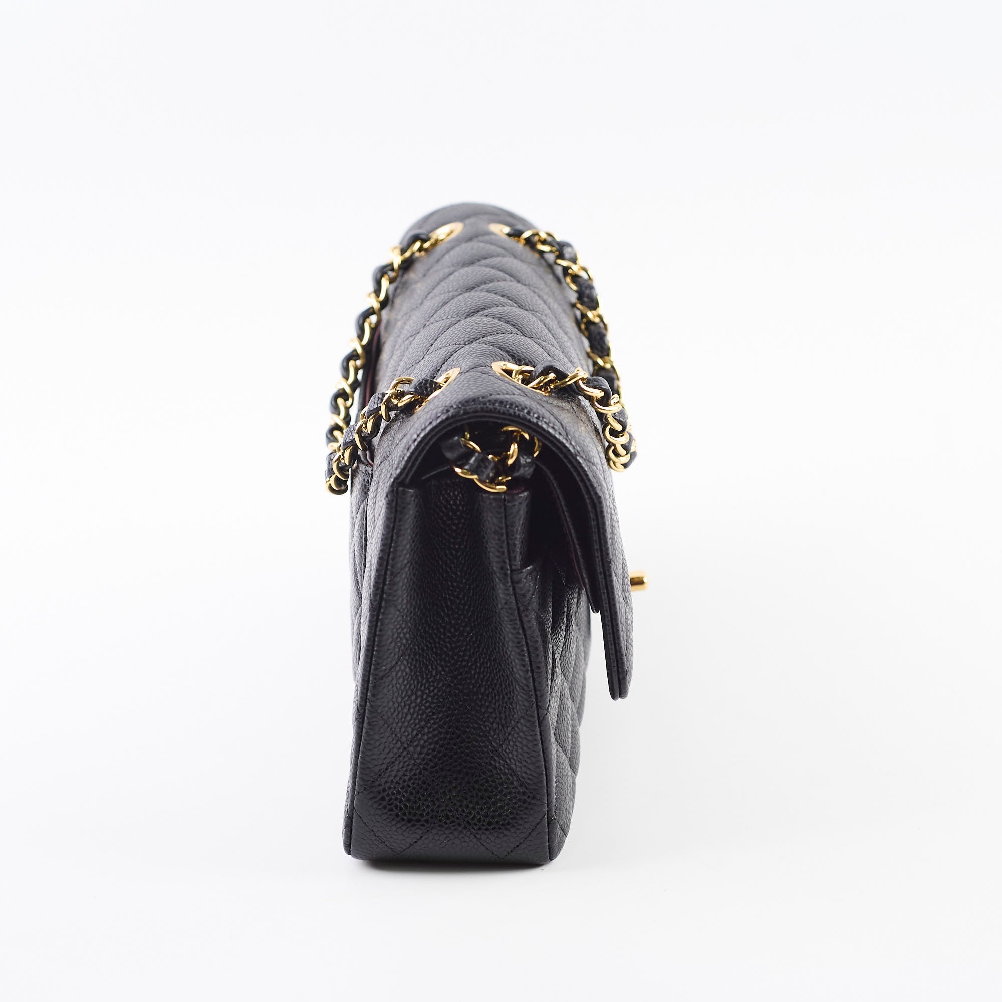 Chanel Caviar Medium/Large Double Classic Flap Black