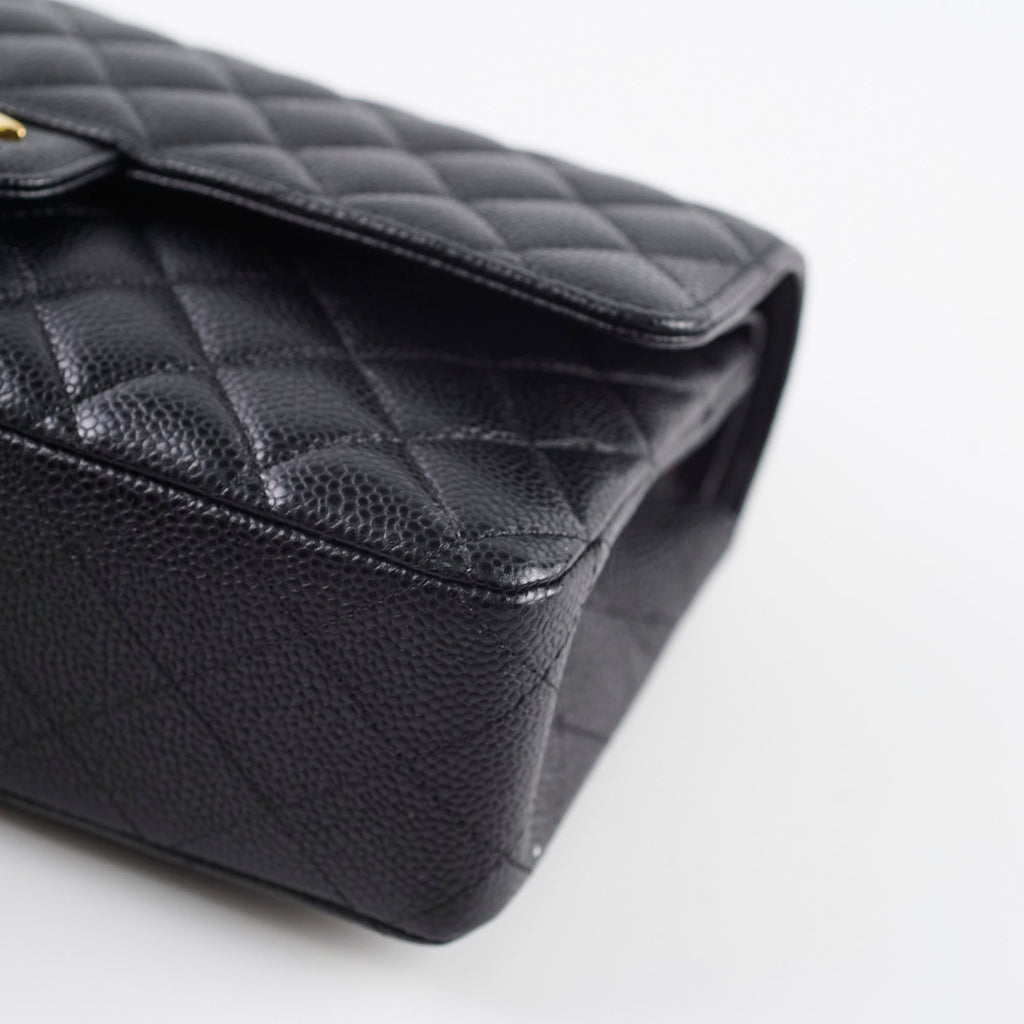 Chanel Caviar Medium/Large Double Classic Flap Black