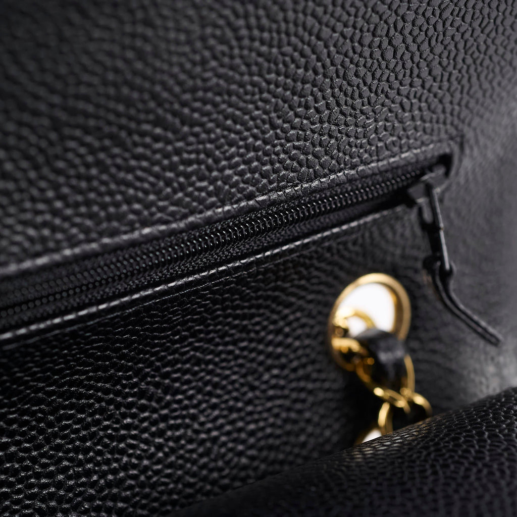 Chanel Caviar Medium/Large Double Classic Flap Black