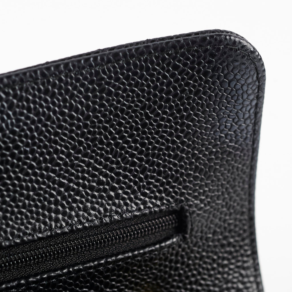 Chanel Caviar Small Double Classic Flap Black Microchipped
