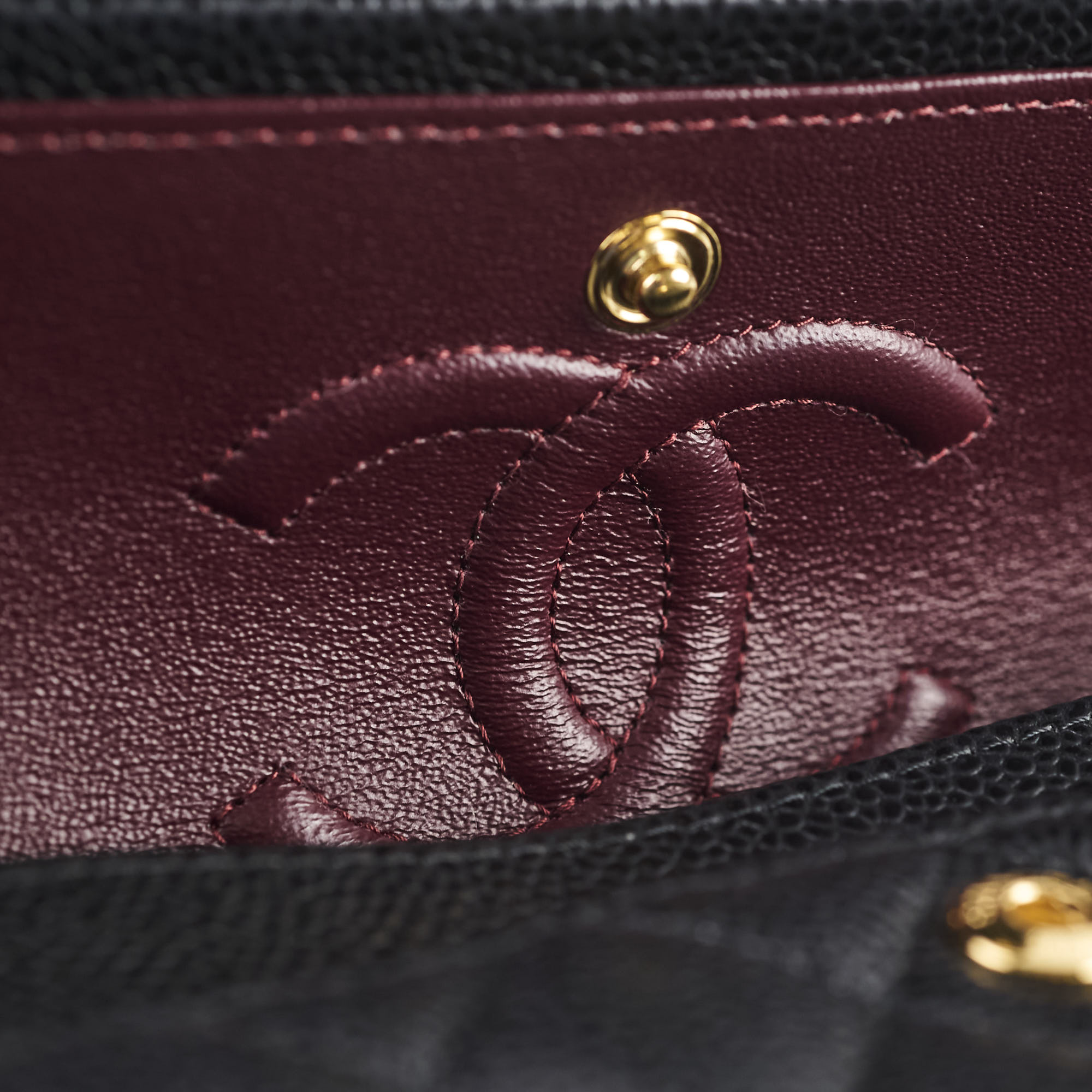 Chanel Caviar Small Double Classic Flap Black Microchipped