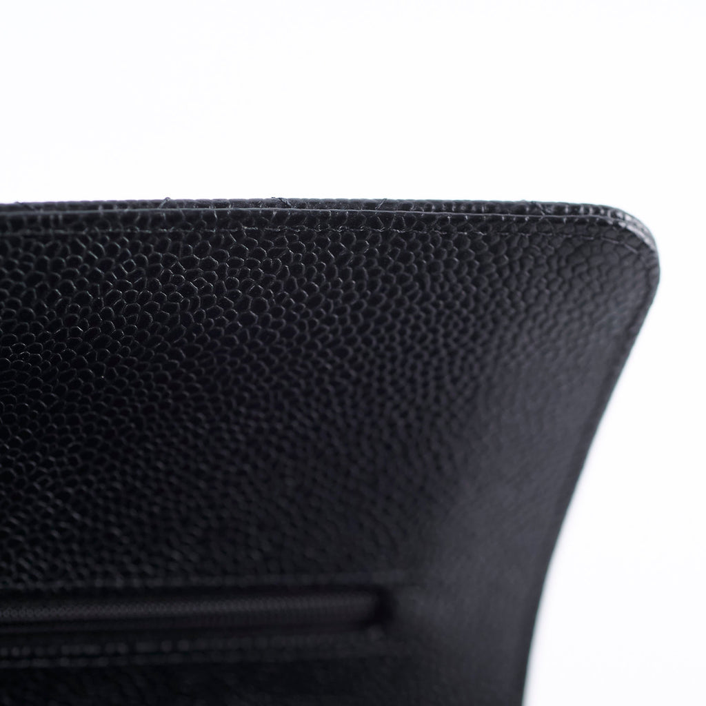 Chanel Medium/Large Caviar Double Classic Flap Black 2022