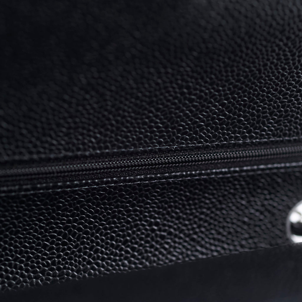 Chanel Medium/Large Caviar Double Classic Flap Black 2022