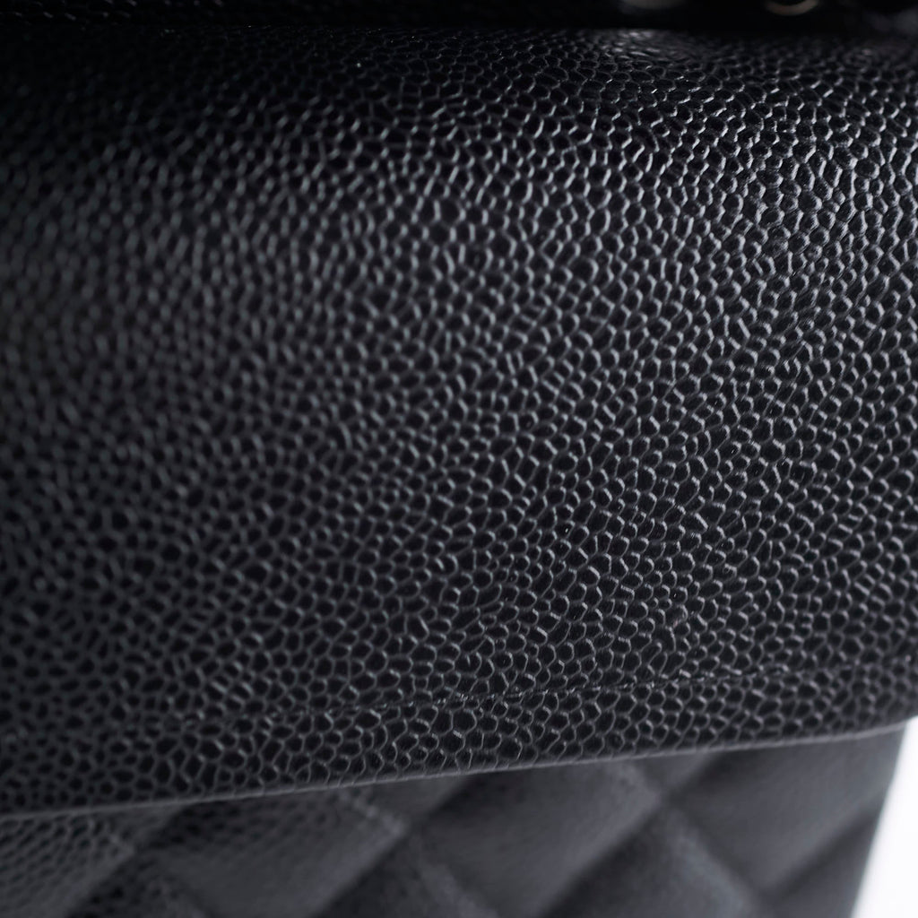 Chanel Medium/Large Caviar Double Classic Flap Black 2022