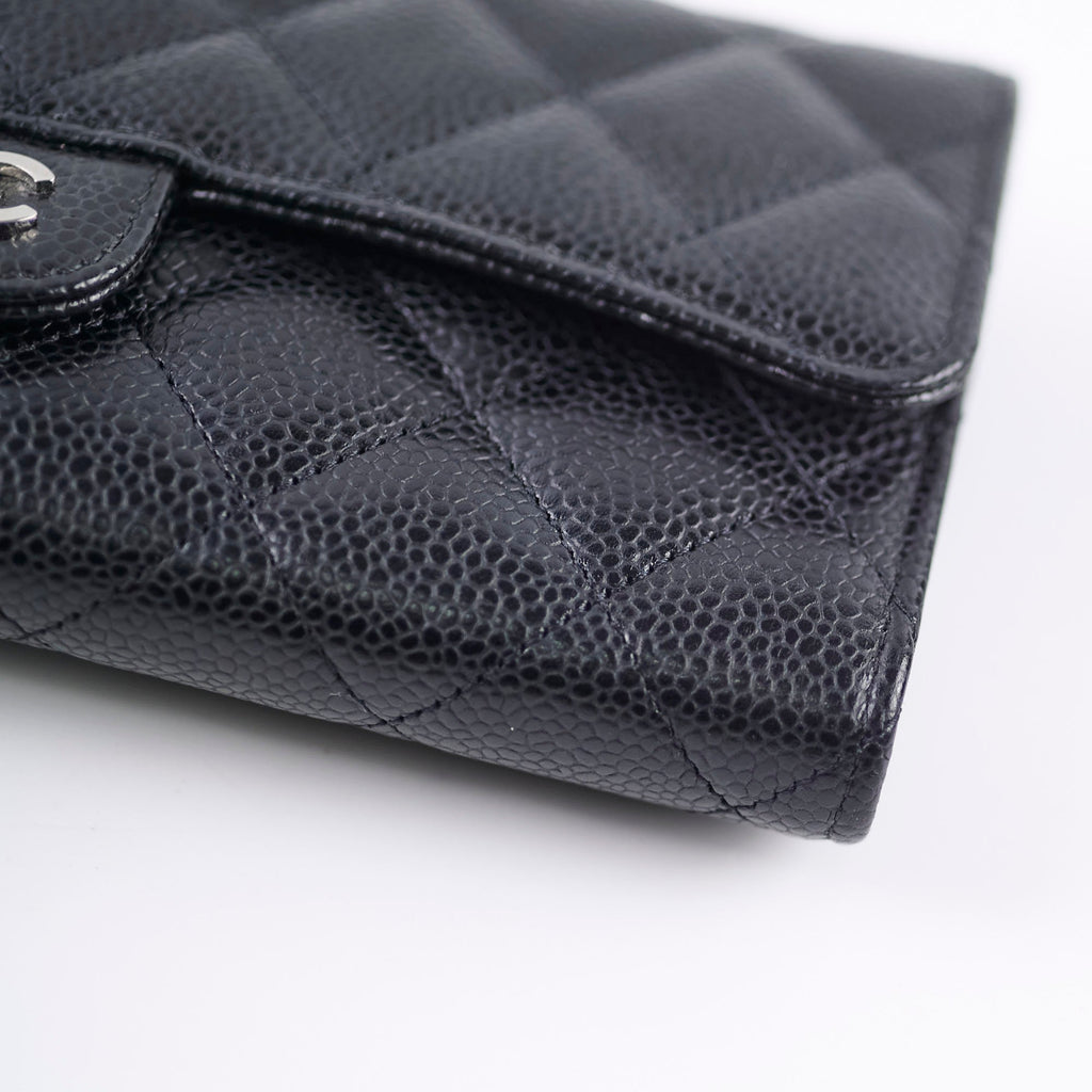 Chanel Classic Flap Long Wallet Caviar Black 2020