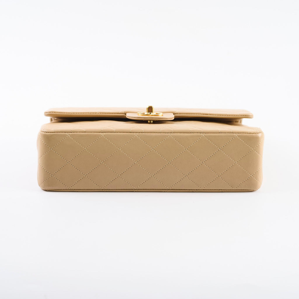 Chanel Medium/Large Double Classic Flap Beige