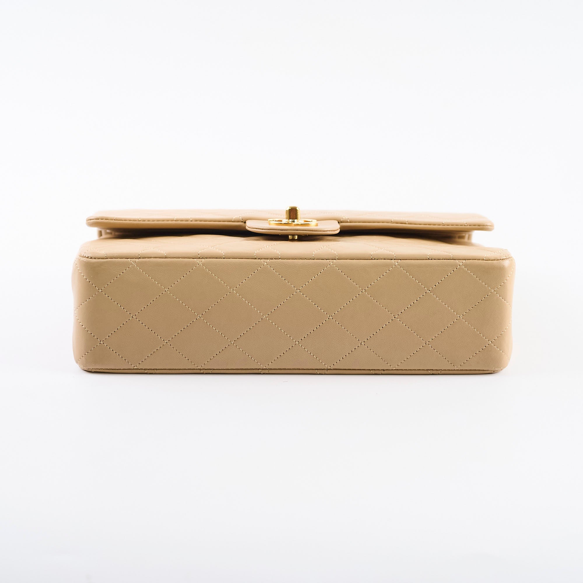 Chanel Medium/Large Double Classic Flap Beige