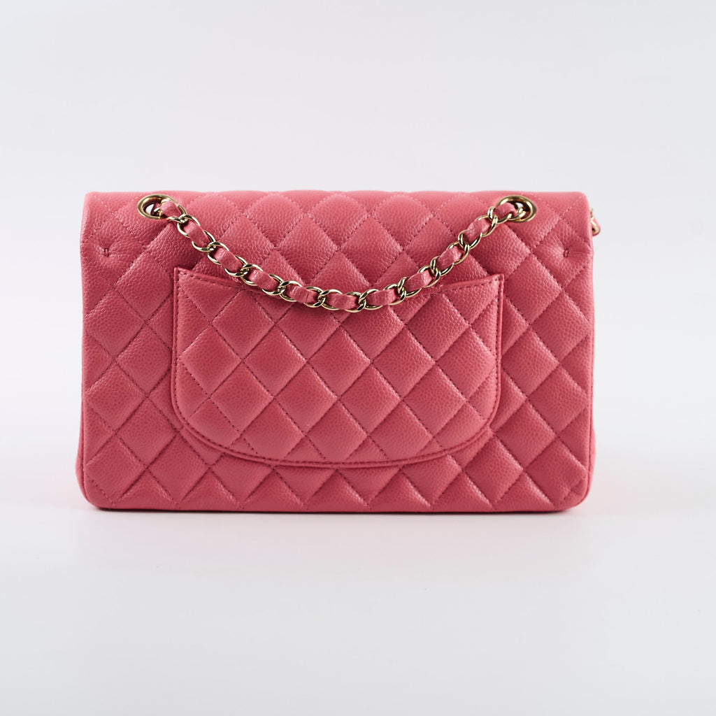 Chanel Caviar Medium Medium/Large Classic Flap Iridescent Pink