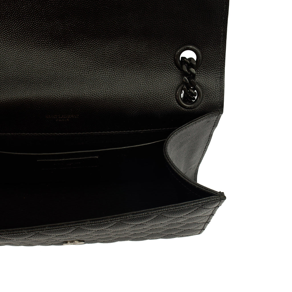 Saint Laurent Shoulder Bag Envelope - Medium in Black, Leather