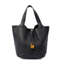 Hermes Tote Picotin 22 in Black, Clemence Leather