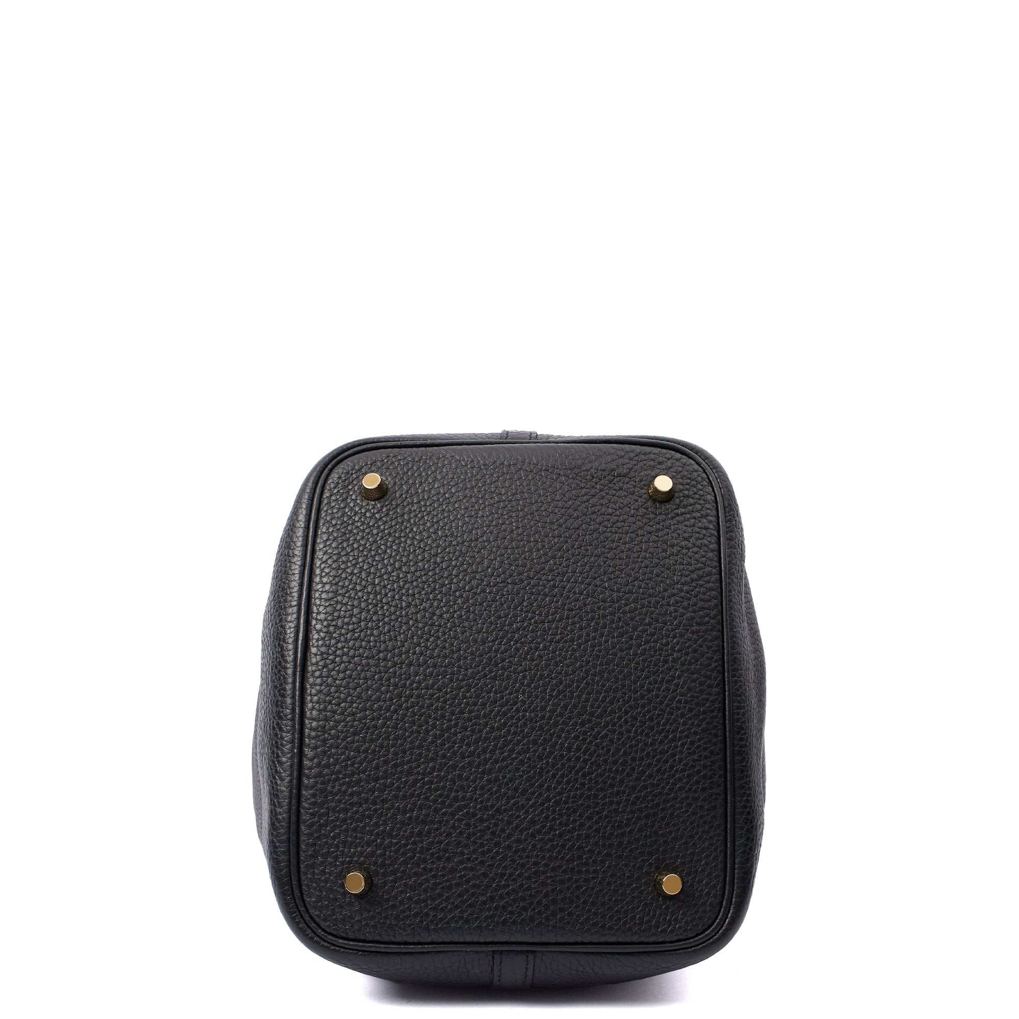 Hermes Tote Picotin 22 in Black, Clemence Leather