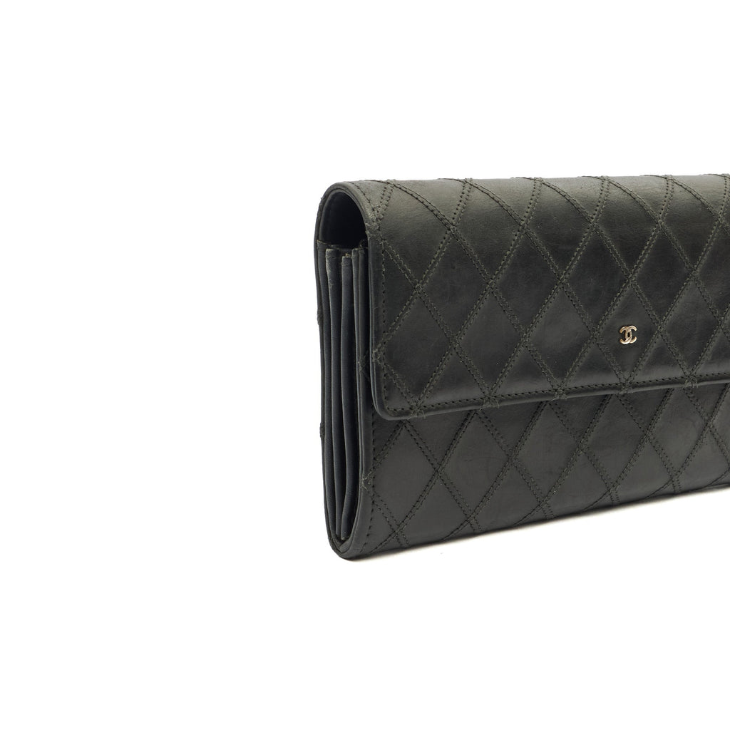 Chanel Wallet Continental Wallet in Black, Lambskin Leather