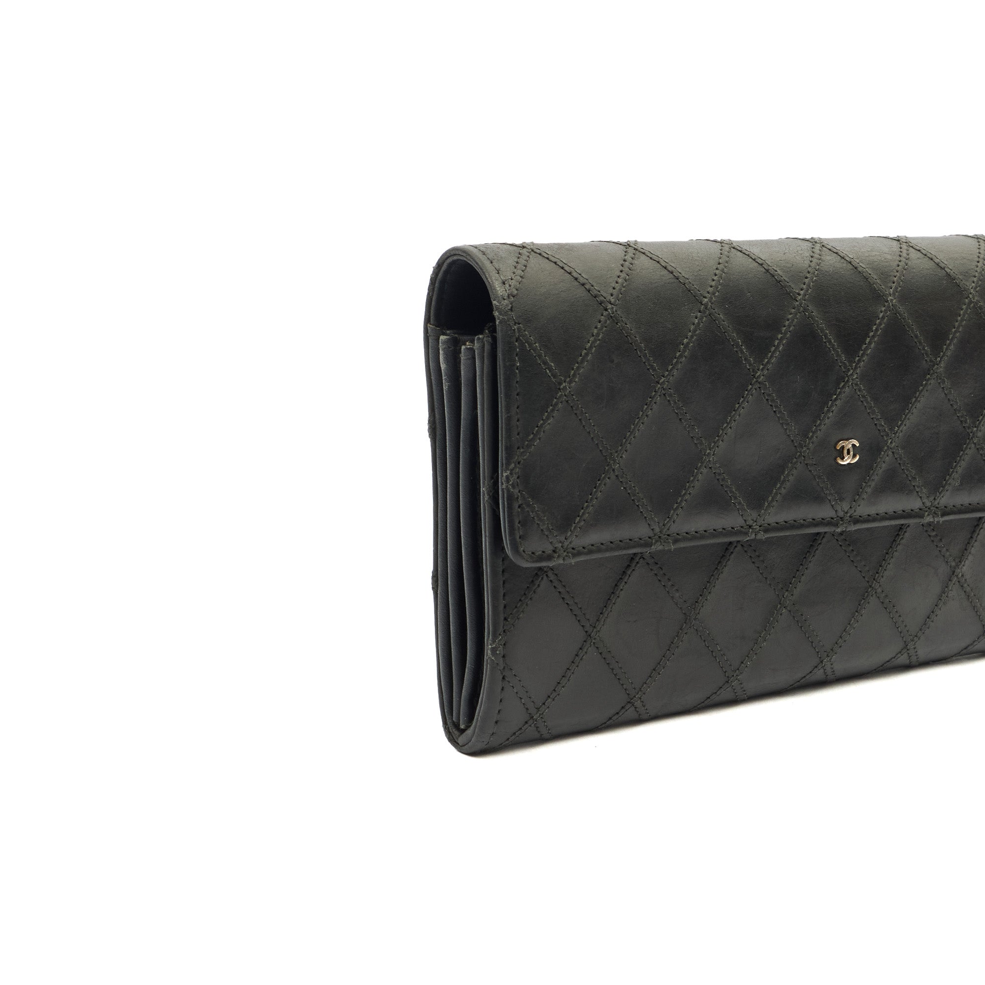 Chanel Wallet Continental Wallet in Black, Lambskin Leather