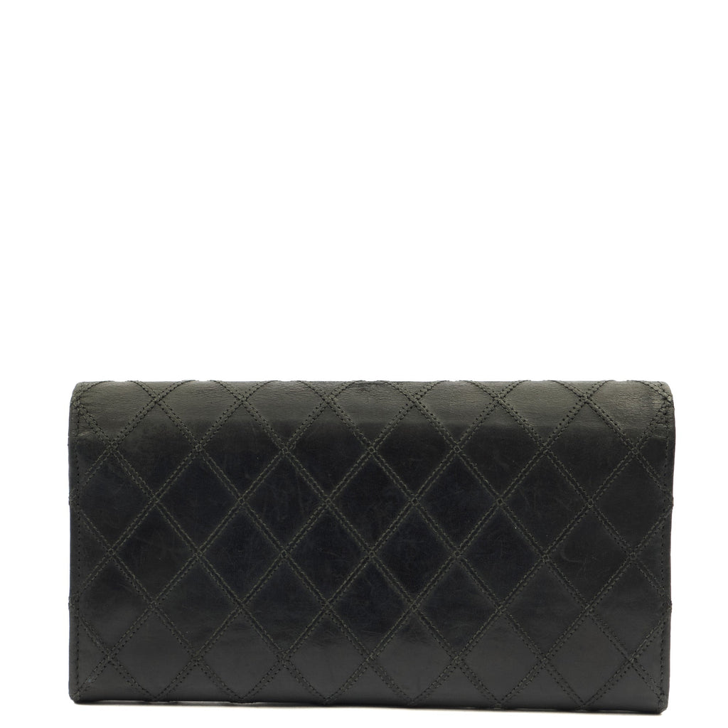 Chanel Wallet Continental Wallet in Black, Lambskin Leather