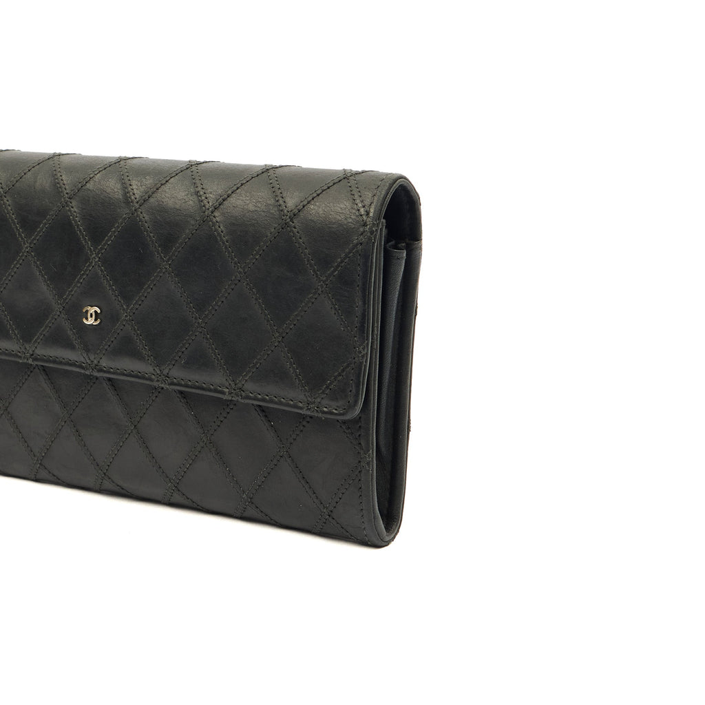 Chanel Wallet Continental Wallet in Black, Lambskin Leather