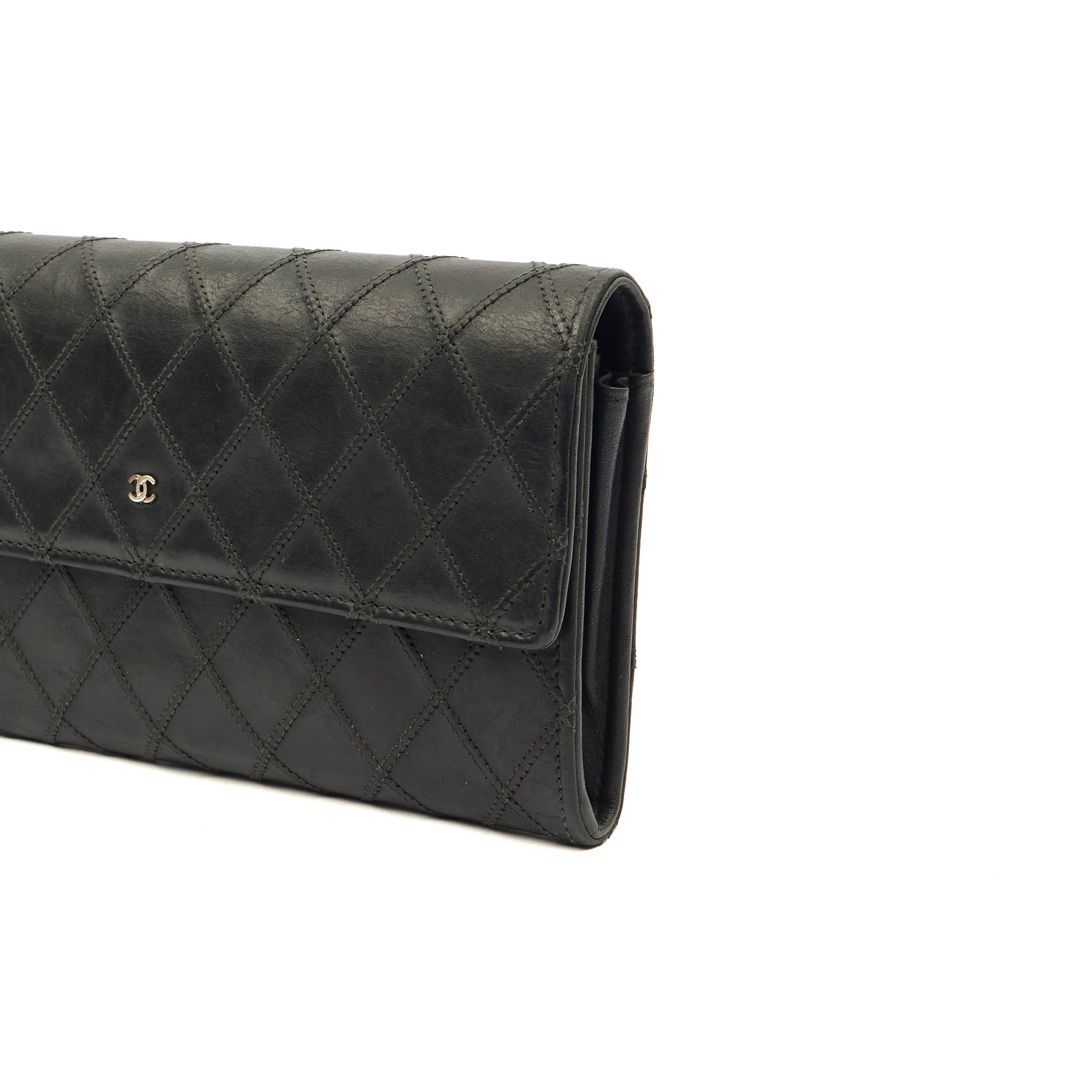 Chanel Wallet Continental Wallet in Black, Lambskin Leather