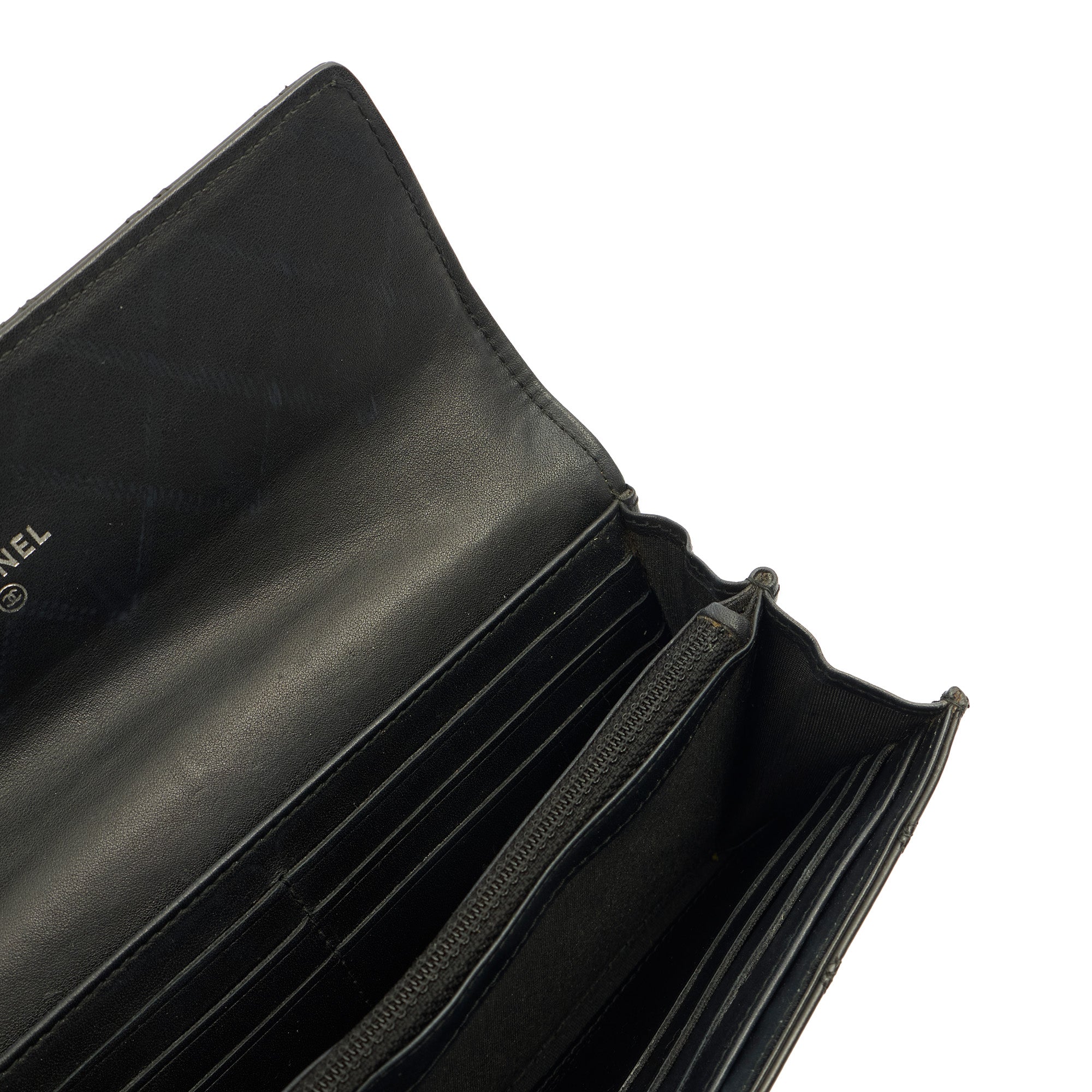 Chanel Wallet Continental Wallet in Black, Lambskin Leather