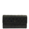 Chanel Wallet Continental Wallet in Black, Lambskin Leather