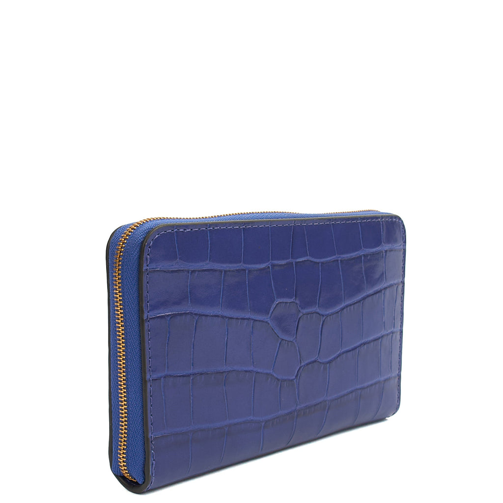 Mulberry Wallet Wallet in Blue, Exotic Effect Leather
