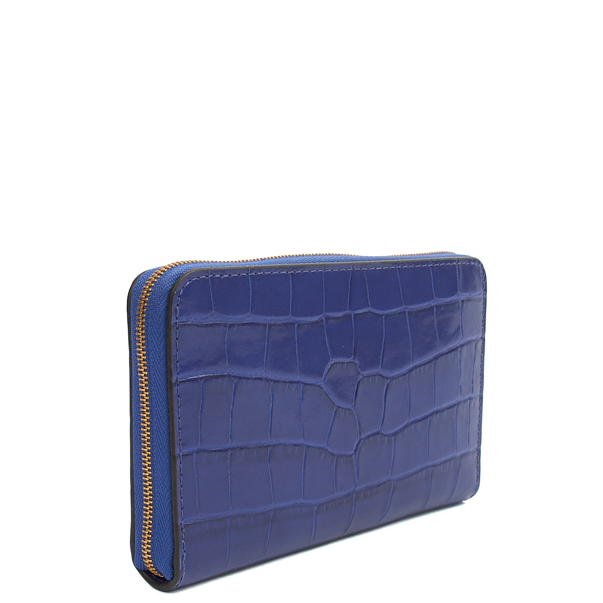 Mulberry Wallet Wallet in Blue, Exotic Effect Leather