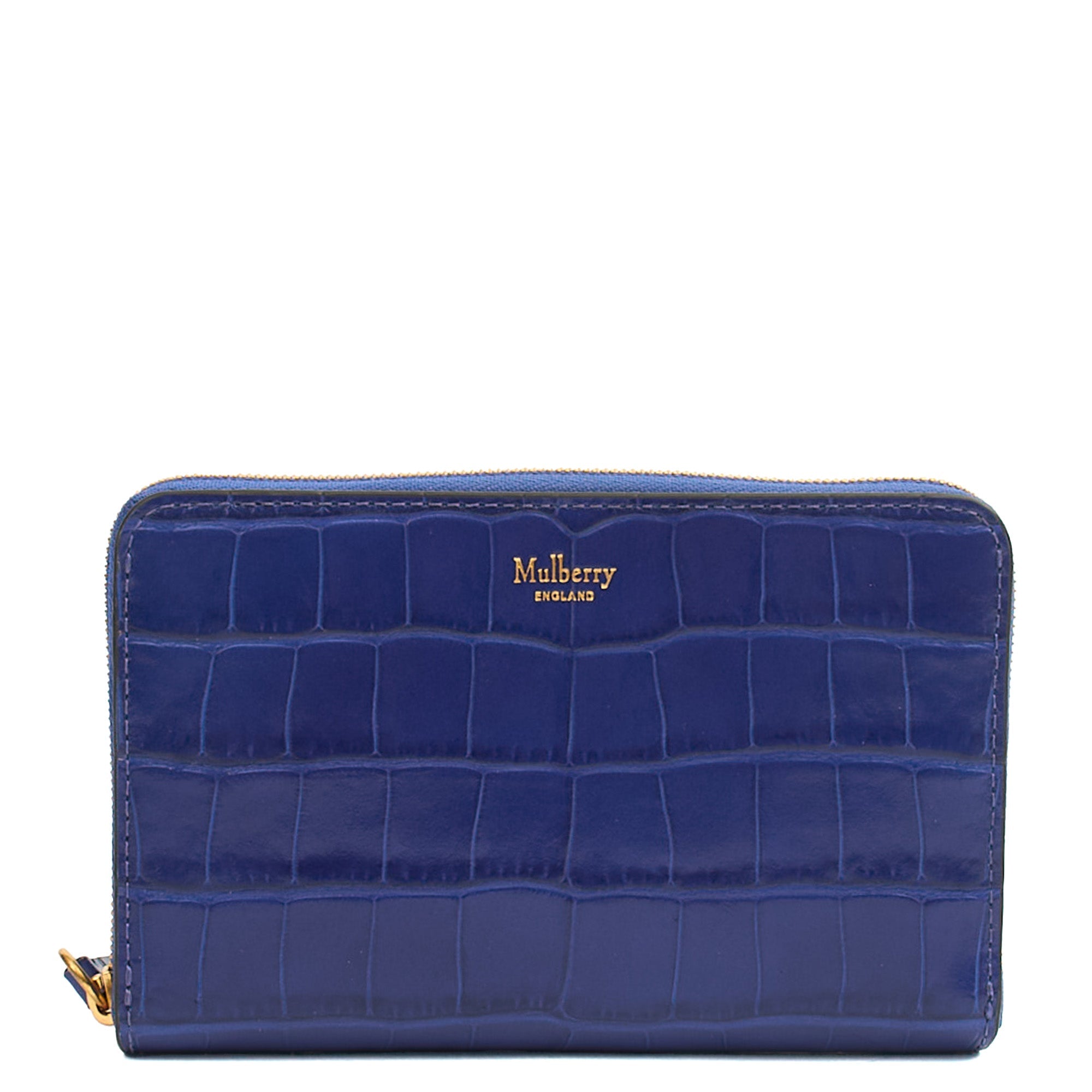 Mulberry Wallet Wallet in Blue, Exotic Effect Leather