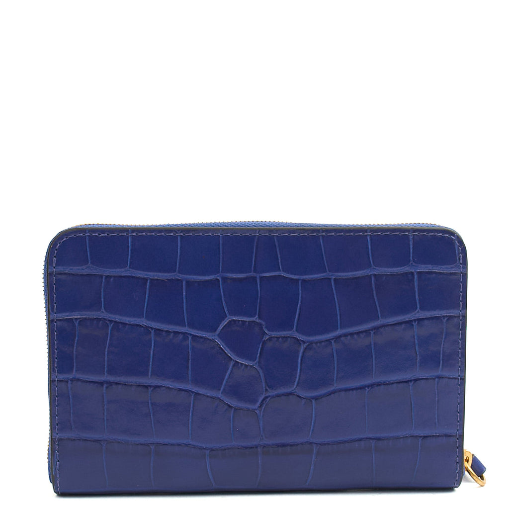 Mulberry Wallet Wallet in Blue, Exotic Effect Leather