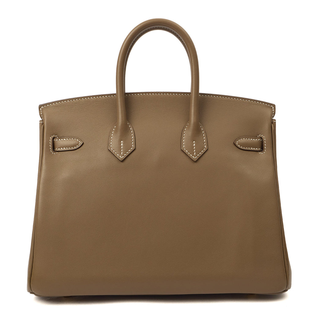 Hermes Tote Birkin 25 in Etoupe, Swift (Gulli35) Leather