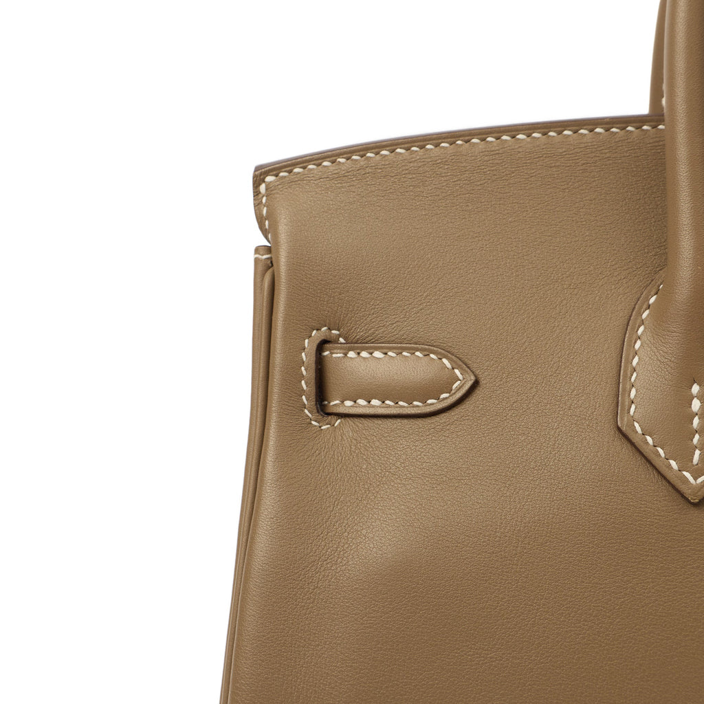 Hermes Tote Birkin 25 in Etoupe, Swift (Gulli35) Leather