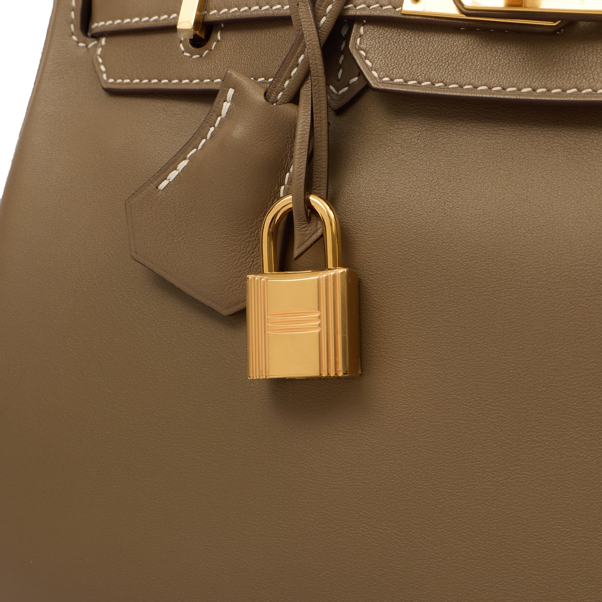 Hermes Tote Birkin 25 in Etoupe, Swift (Gulli35) Leather