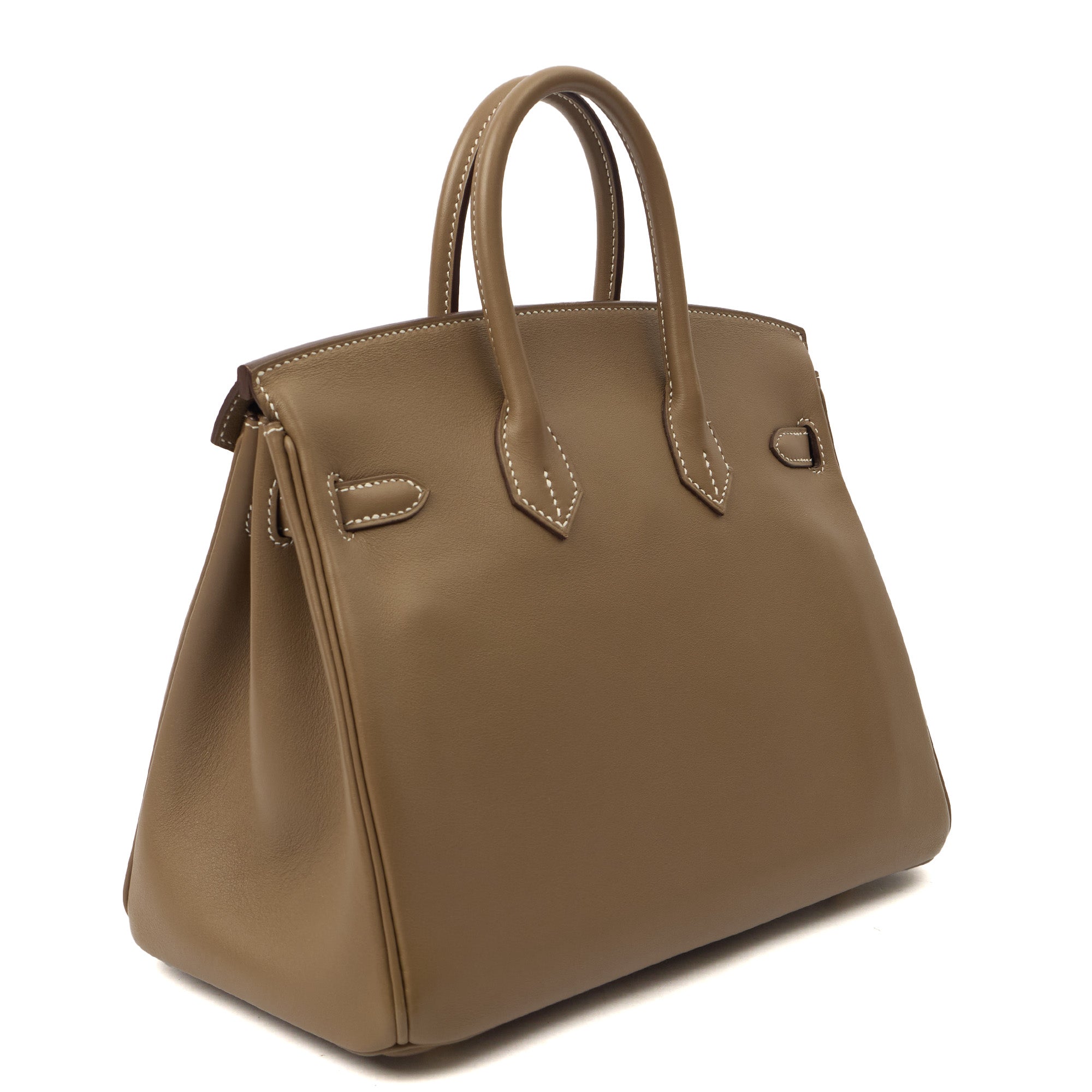 Hermes Tote Birkin 25 in Etoupe, Swift (Gulli35) Leather