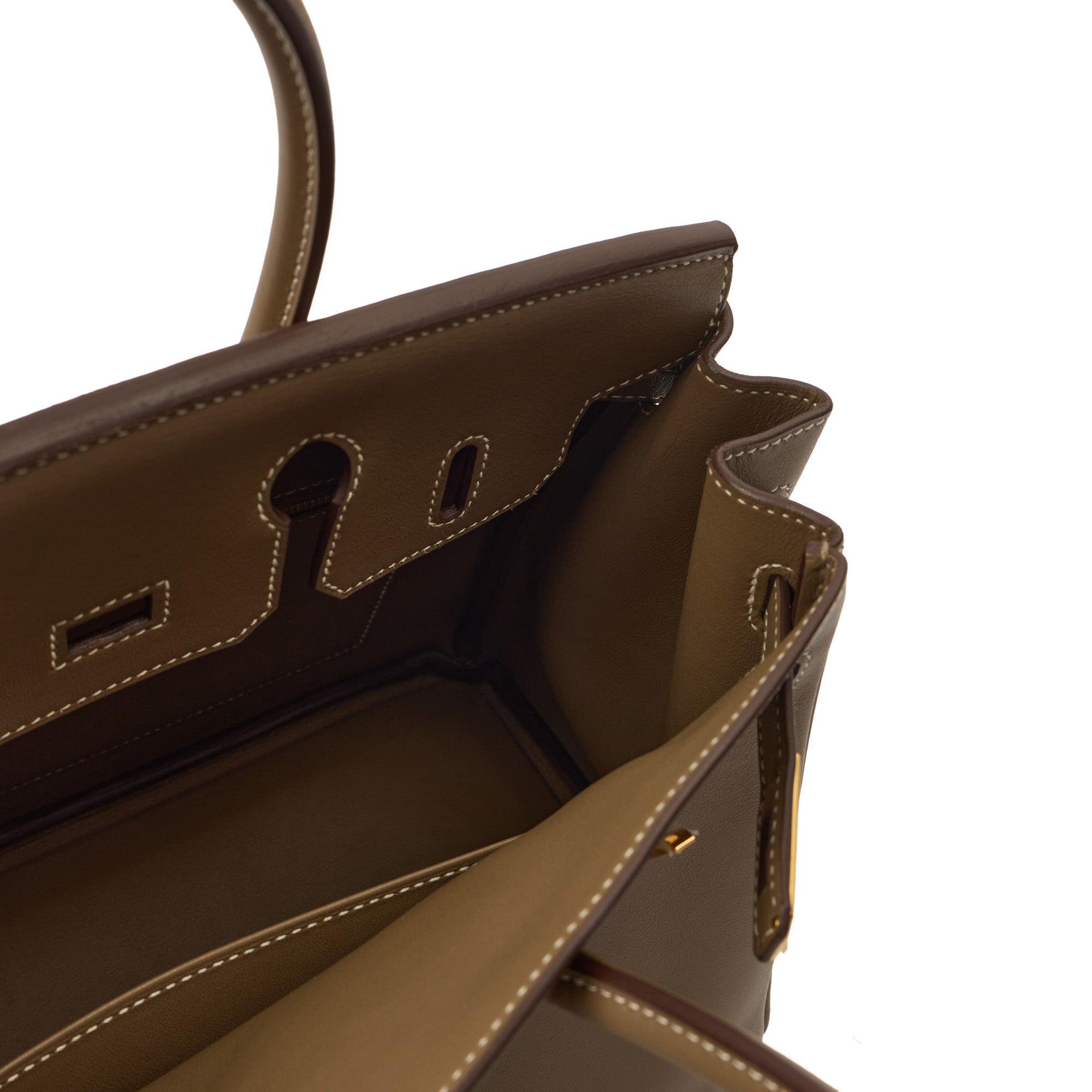 Hermes Tote Birkin 25 in Etoupe, Swift (Gulli35) Leather