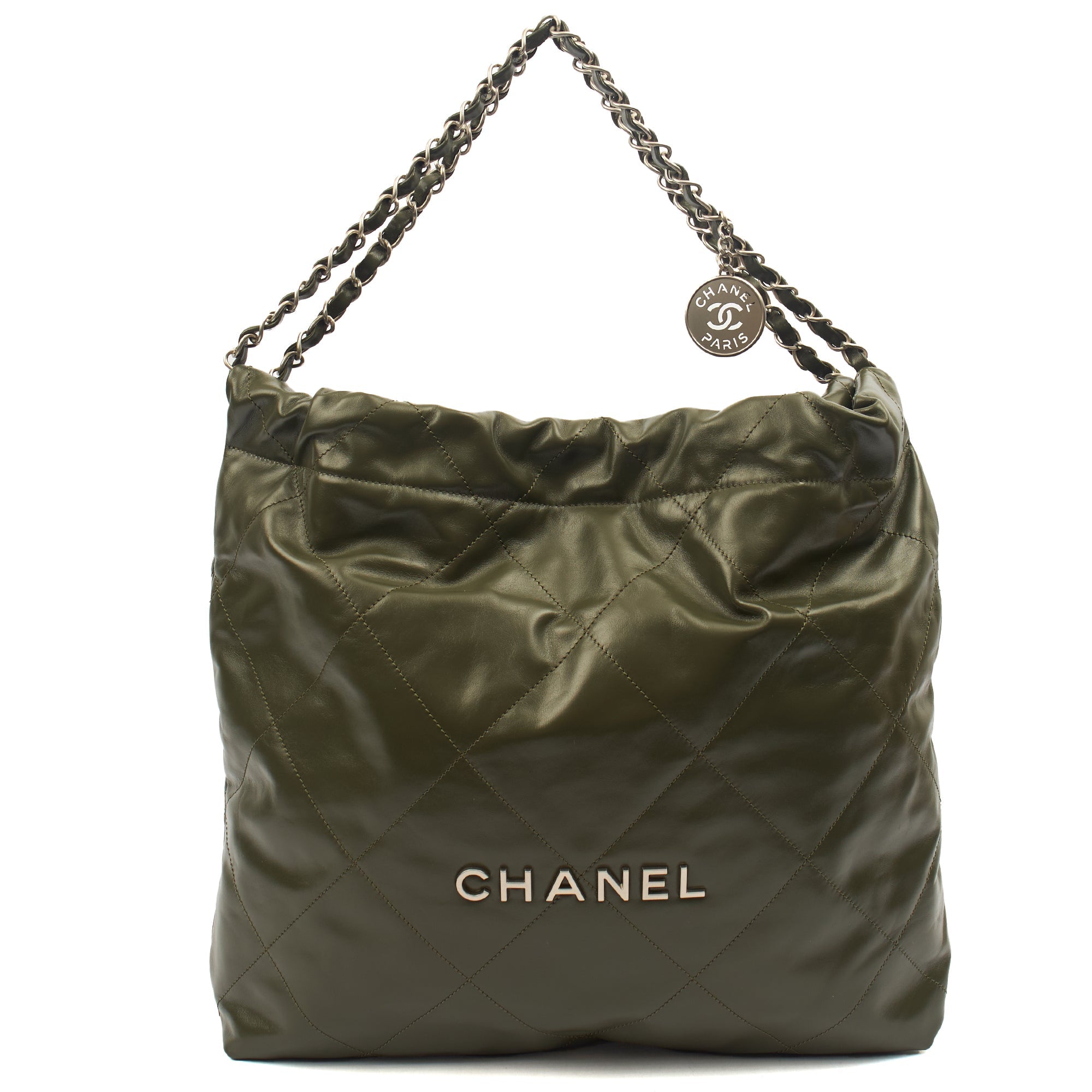 Chanel Shoulder Bag Chanel 22 in Green, Calfskin Leather