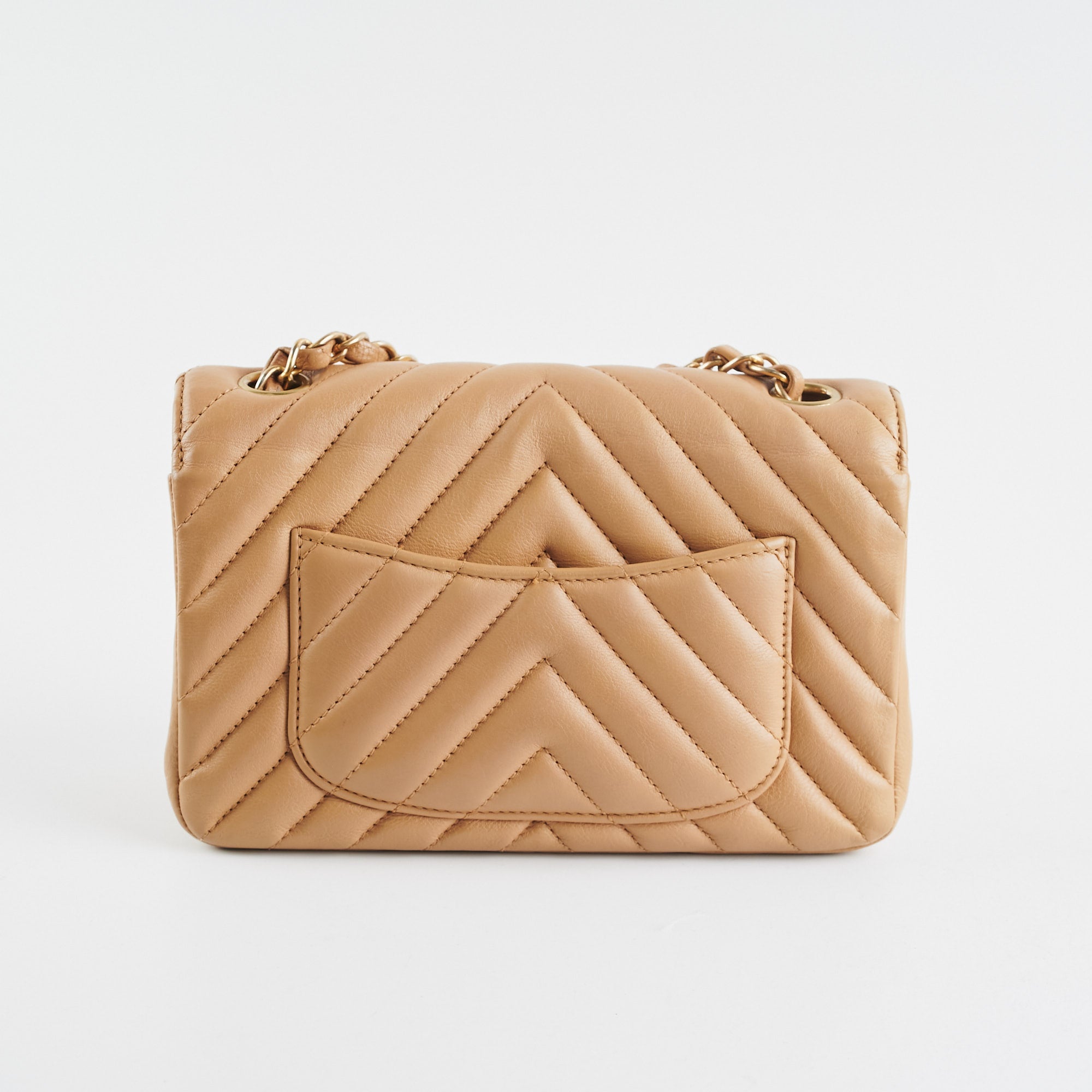 Chanel Cuba Chevron Rectangular Mini Flap Beige