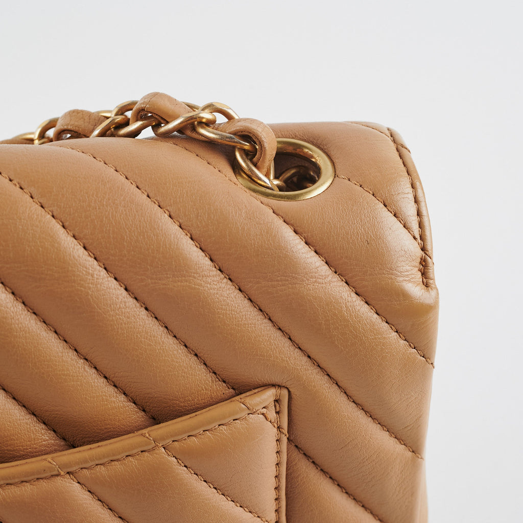 Chanel Cuba Chevron Rectangular Mini Flap Beige