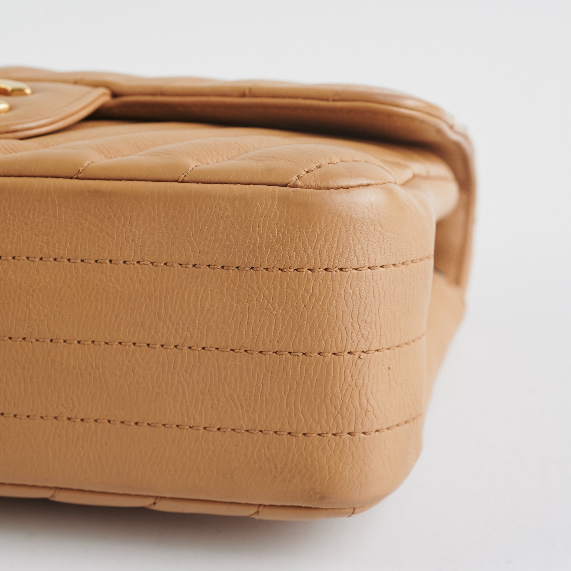 Chanel Cuba Chevron Rectangular Mini Flap Beige