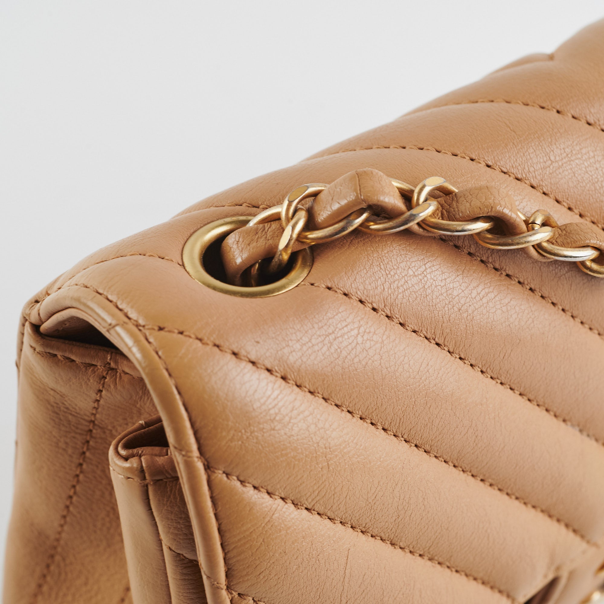 Chanel Cuba Chevron Rectangular Mini Flap Beige