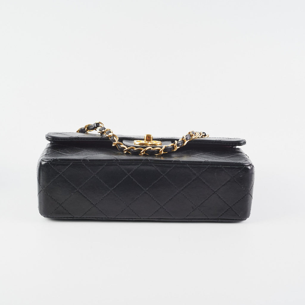 Chanel Vintage Quilted Small Classic Flap Black