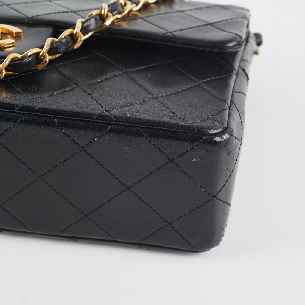 Chanel Vintage Quilted Small Classic Flap Black