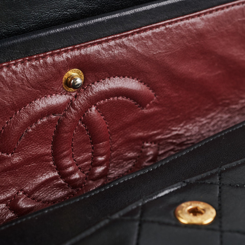 Chanel Vintage Quilted Small Classic Flap Black