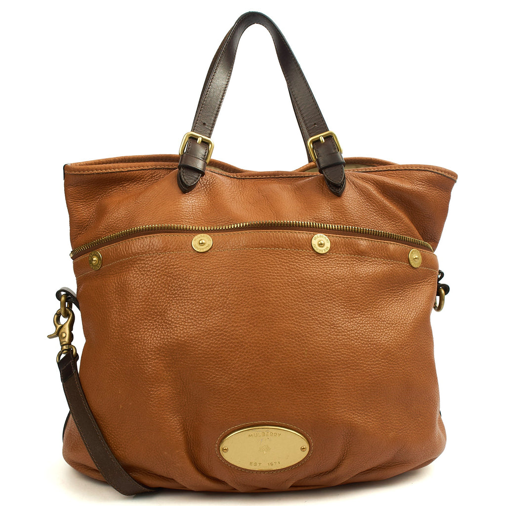 Mulberry Tote Mitzy Tote in Oak, Calfskin Leather