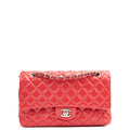 Chanel Shoulder Bag Classic Double Flap - Medium in Pink, Patent Leather