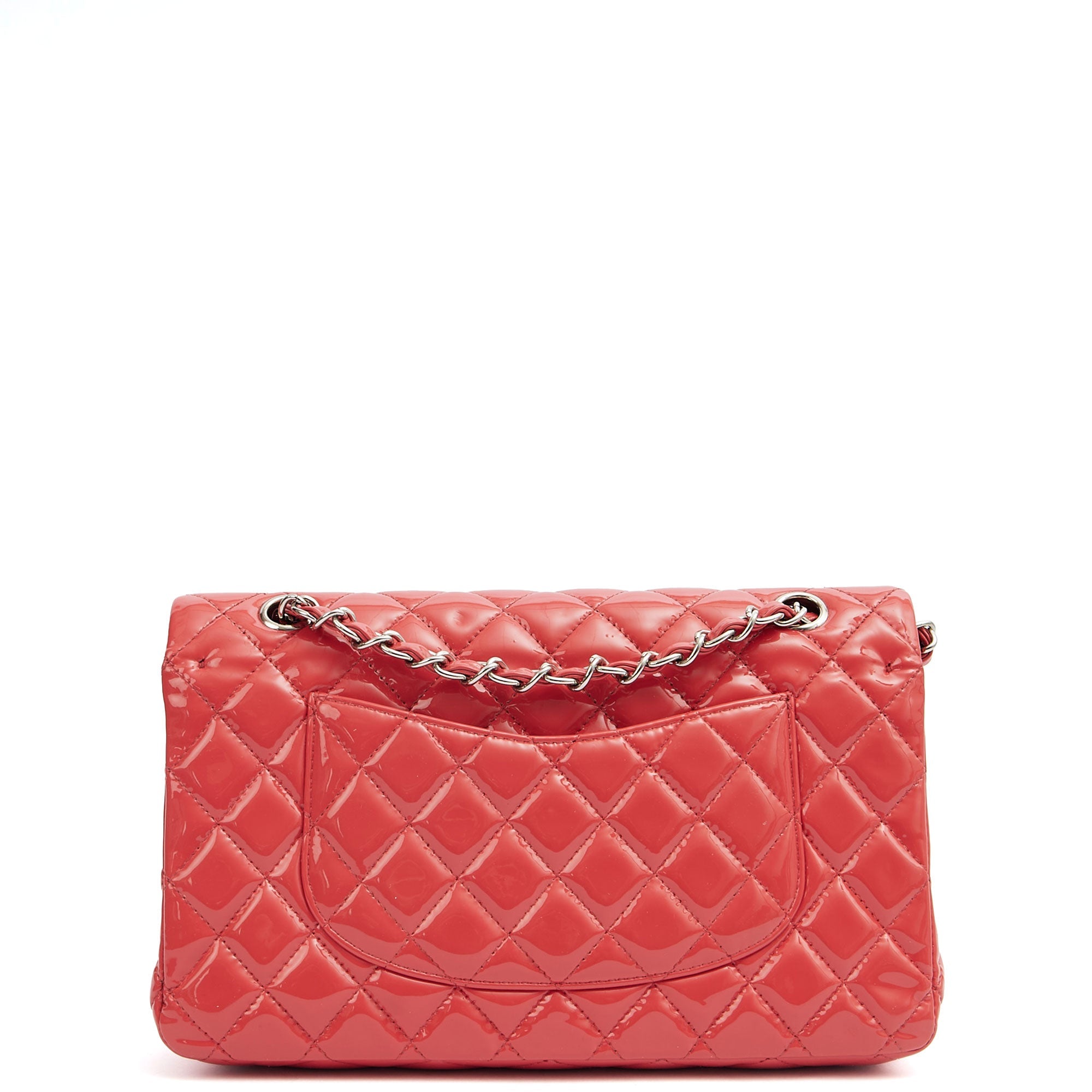 Chanel Shoulder Bag Classic Double Flap - Medium in Pink, Patent Leather