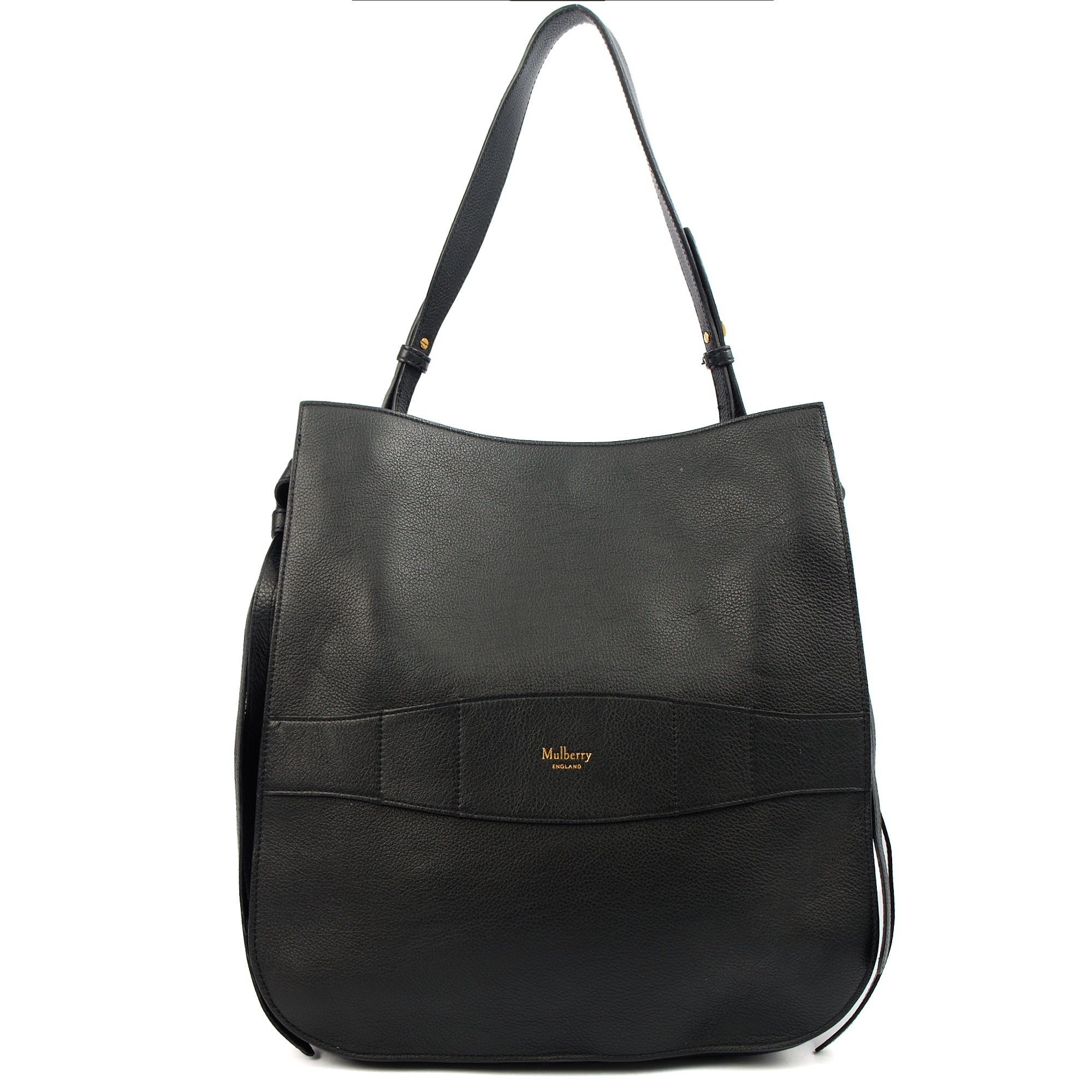 Mulberry Tote Amberley Hobo in Black, Calfskin Leather