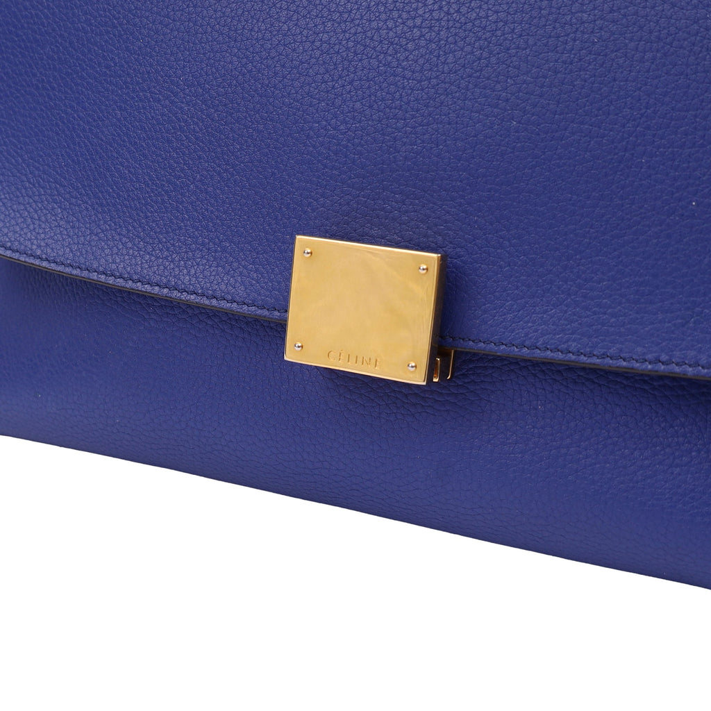 Celine Cross Body Trapeze - Small in Blue, Leather